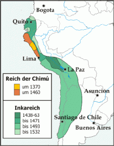 DIE AUSDEHNUNG DES INKAREICHES UND DES CHIMÚREICHES
